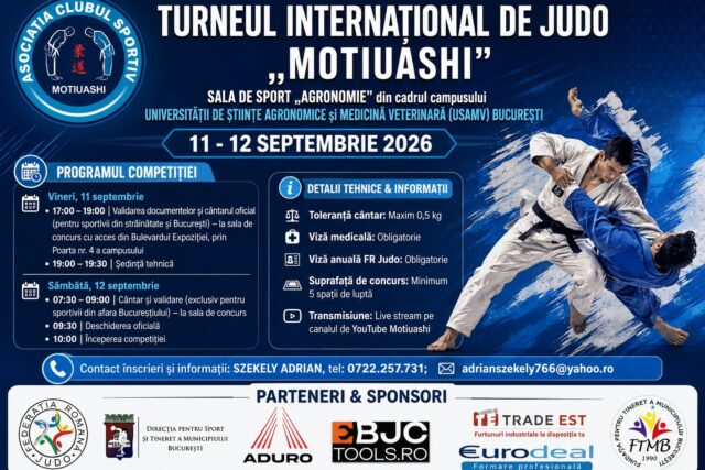 Aproximativ 800 de tineri judoka din patru tari la turneul i — O sansa pentru toti si toate